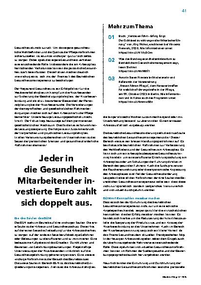 Vorschauseite 2: Erfolgsfaktor Mitarbeiter-Gesundheit
