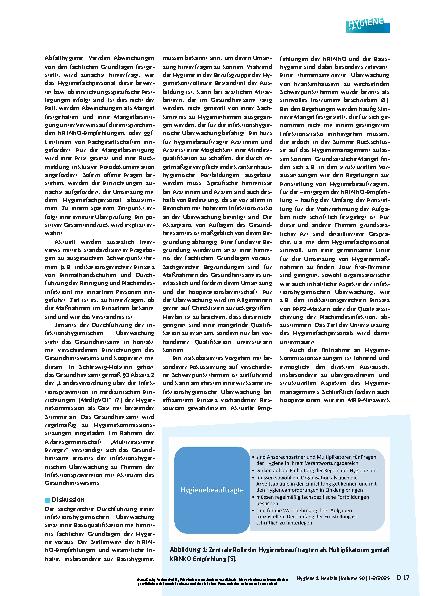 Vorschauseite 4: Konzeptionierung der infektionshygienischen Überwachung in medizinischen Einrichtungen