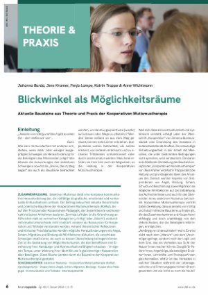 Vorschauseite 1: Blickwinkel als Möglichkeitsräume Aktuelle Bausteine aus Theorie und Praxis der Kooperativen Mutismustherapie