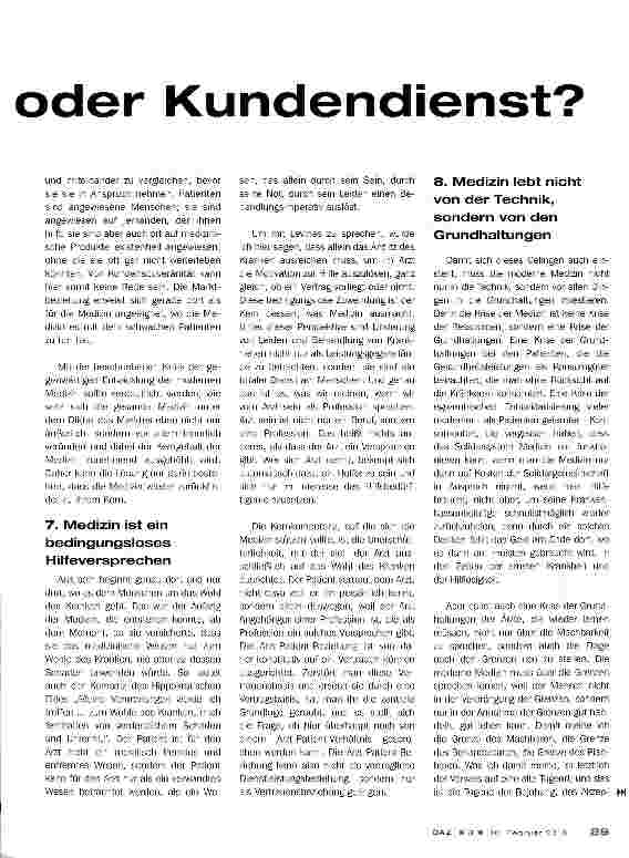 Vorschauseite 2: Dienst am Menschen oder Kundendienst?