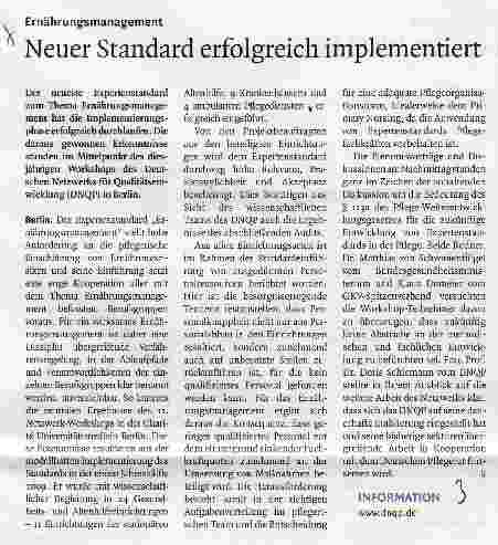 Vorschauseite 1: Neuer Standard erfolgreich implementiert