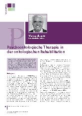 Vorschauseite 1: Psychoonkologische Therapie in der onkologischen Rehabilitation