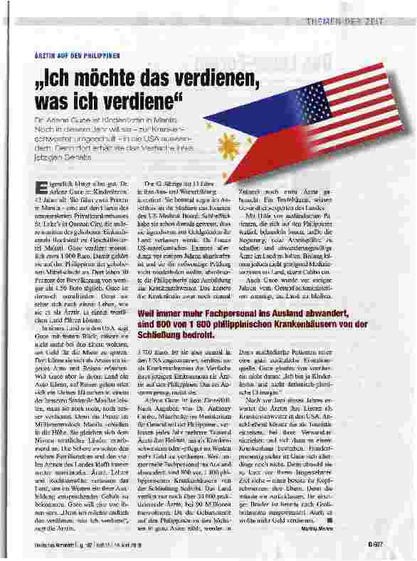 Vorschauseite 1: „Ich möchte das verdienen, was ich verdiene