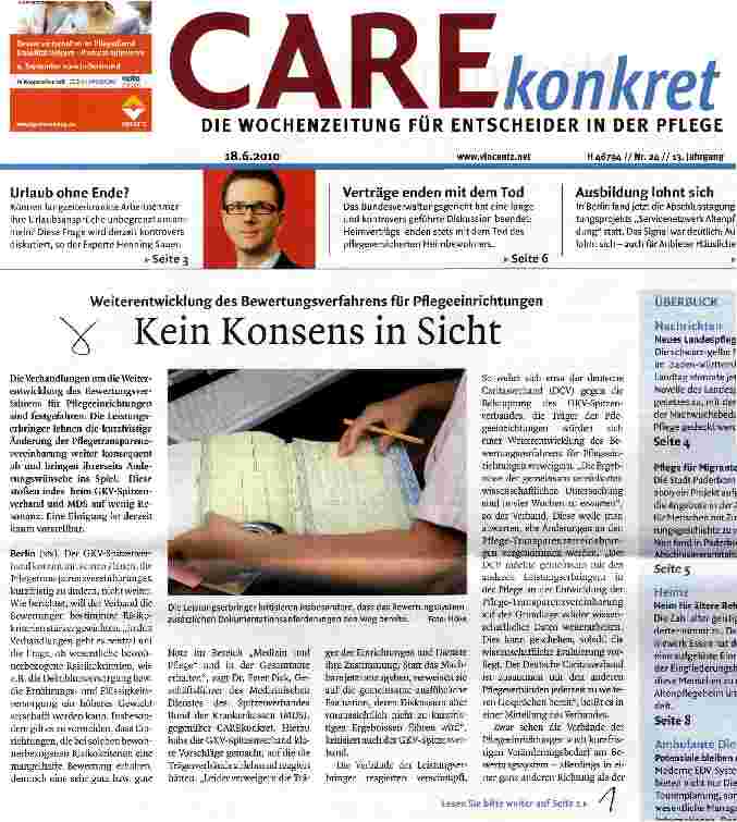 Vorschauseite 1: Kein Konsens in Sicht