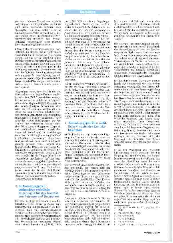 Vorschauseite 2: Brauchen wir eine (bundes-)gesetzliche Regelung der Zahl der Kontakte zwischen Betreuer und Betreutem?