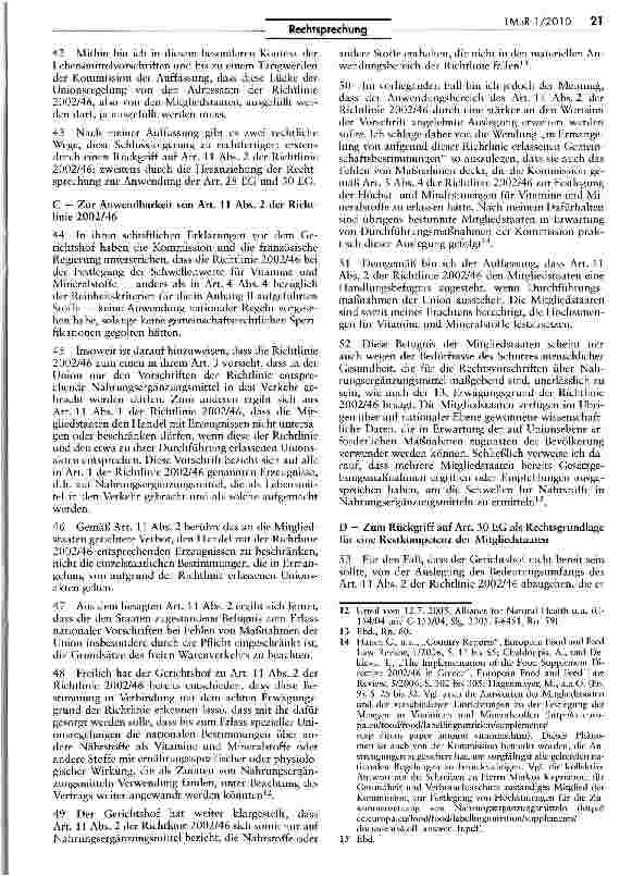 Vorschauseite 6: Nationale Vorschriften zur Festlegung der zulässigen Höchstmengen von Vitaminen und Mineralstoffen in Nahrungsergänzungsmitteln