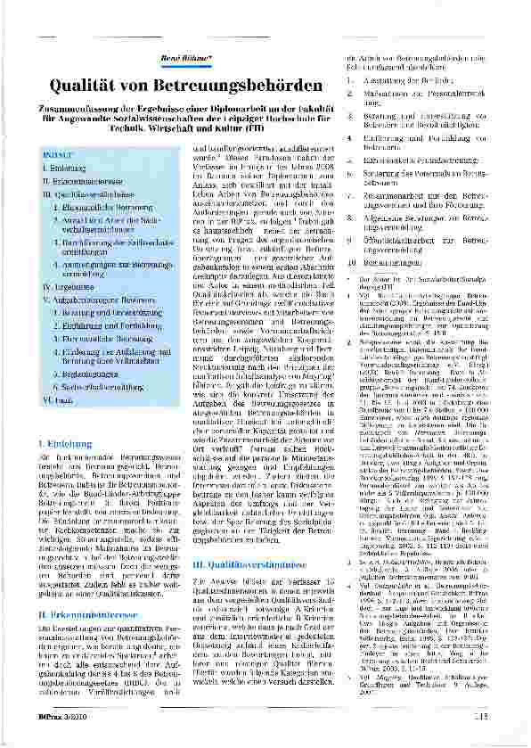 Vorschauseite 1: Qualität von Betreuungsbehörden