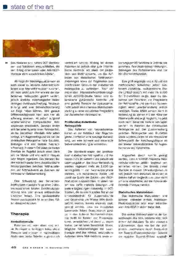 Vorschauseite 6: Diabetes und Auge: Paradigmenwechsel