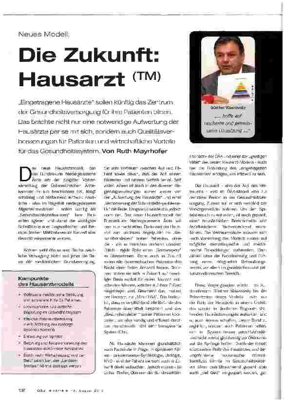 Vorschauseite 1: Die Zukunft: Hausarzt(TM)