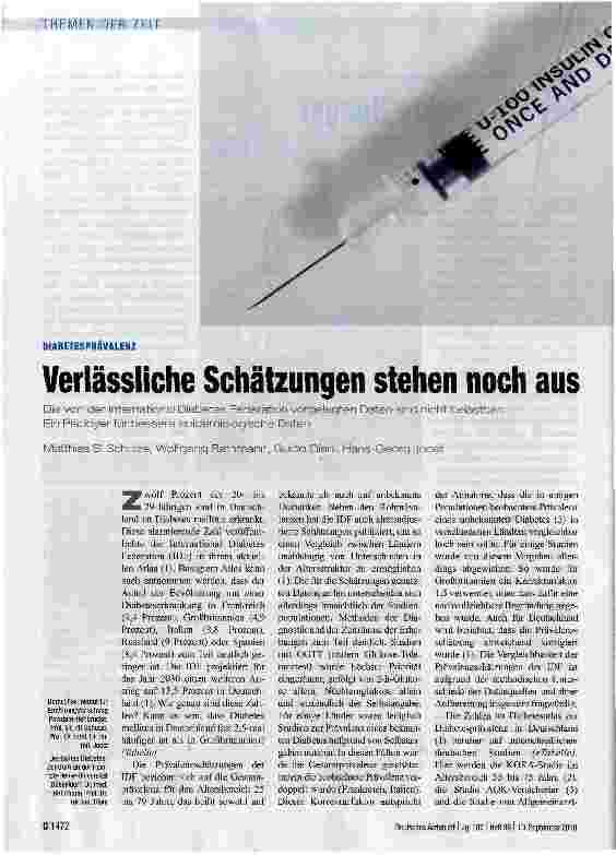 Vorschauseite 1: Verlässliche Schätzungen stehen noch aus