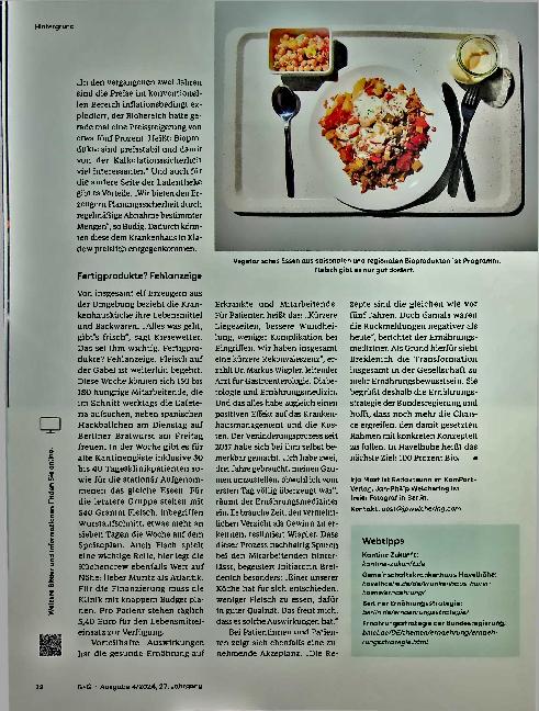 Vorschauseite 3: Revolution in der Klinik küche