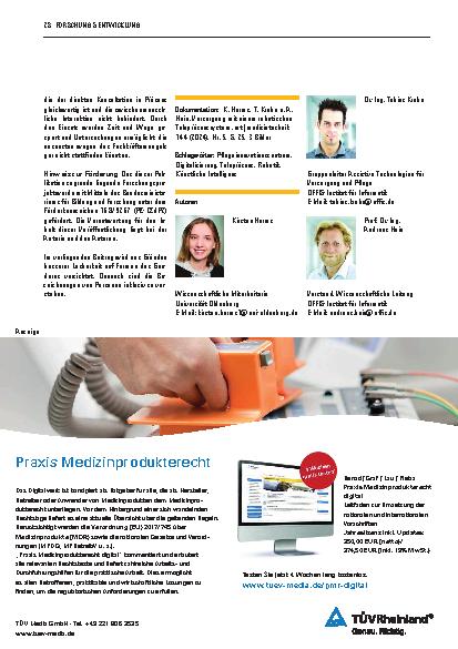 Vorschauseite 4: Versorgung mit einem robotischen Telepräsenzsystem
