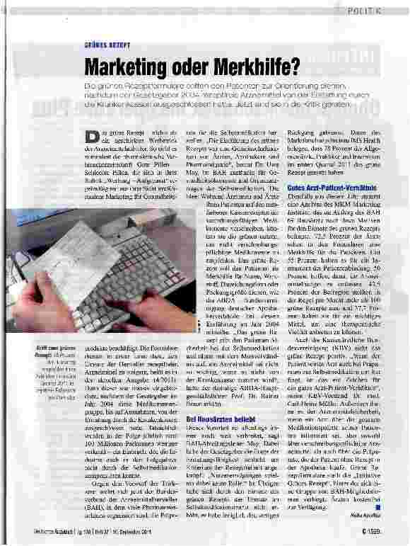 Vorschauseite 1: Marketing oder Merkhilfe?