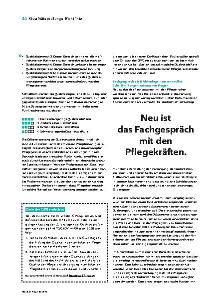 Vorschauseite 3: Pflege im Fokus – due QPR im Wandel