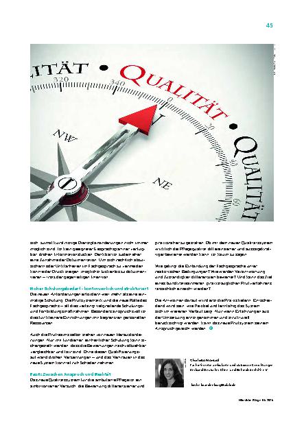 Vorschauseite 4: Pflege im Fokus – due QPR im Wandel