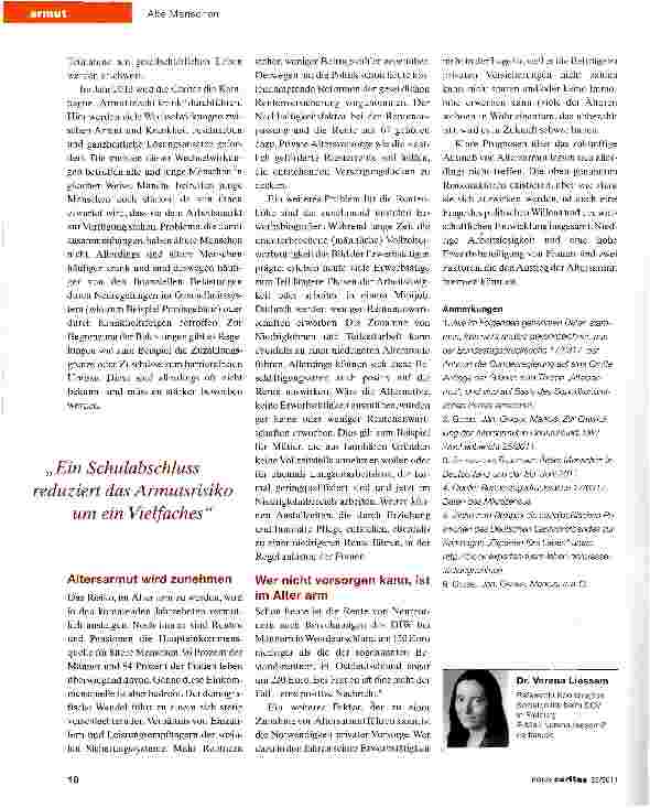 Vorschauseite 3: Ist Altersarmut in Zukunft ein Problem?