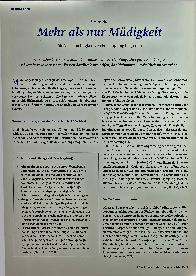 Vorschauseite 1: Mehr als nur Müdigkeit: Die Vielschichtigkeit von Erschöpfung begreifen