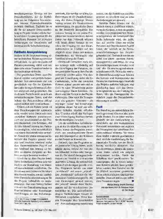 Vorschauseite 2: Forschen mit genetischen Daten