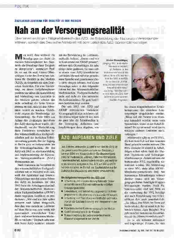 Vorschauseite 1: Nah an der Versorgungsqualität