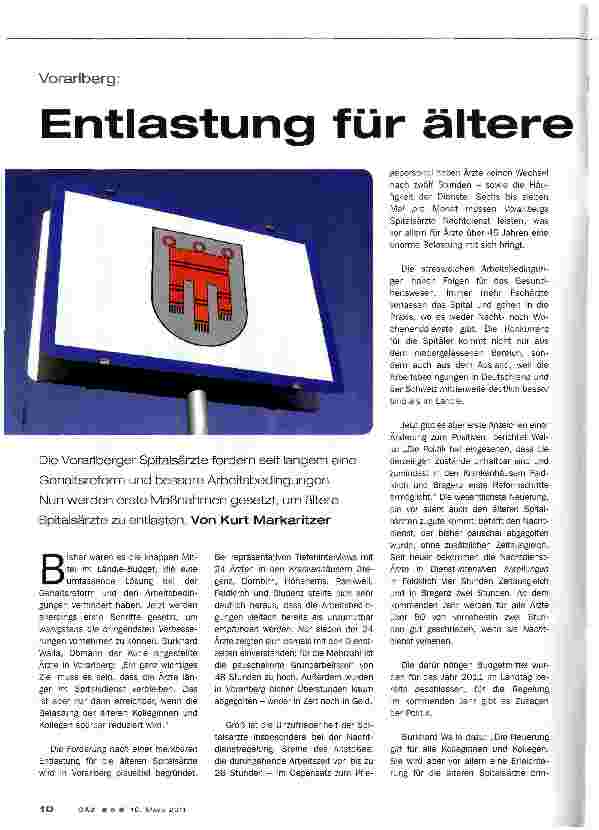 Vorschauseite 1: Entlastung für ältere Ärzte