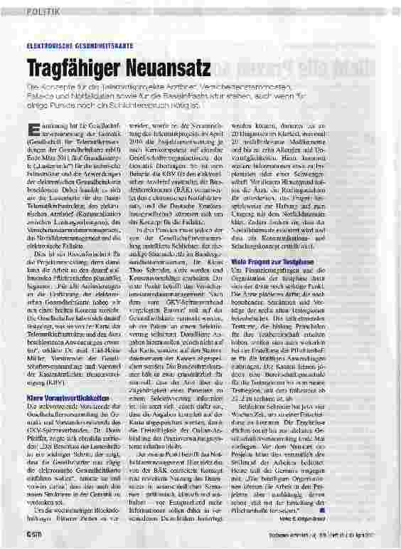 Vorschauseite 1: Tragfähiger Neuansatz