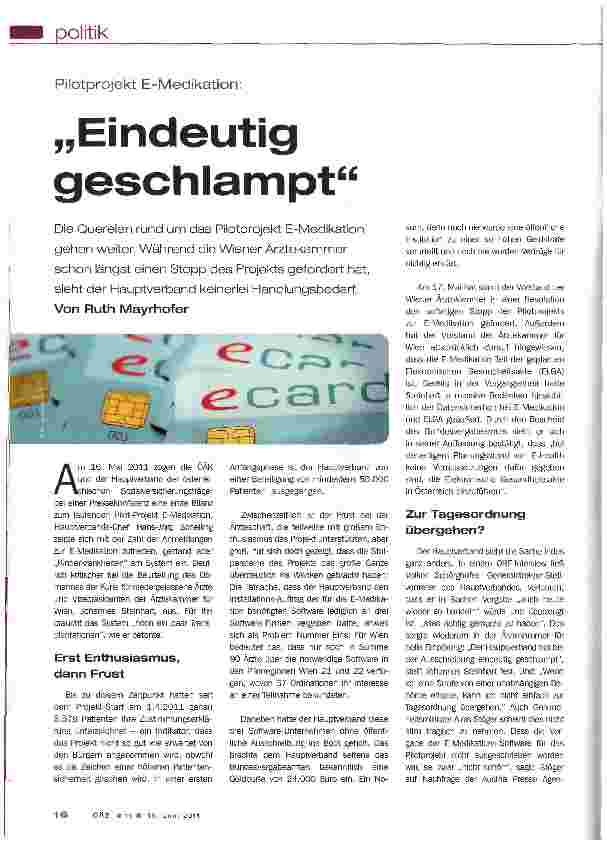 Vorschauseite 1: „Eindeutig geschlampt