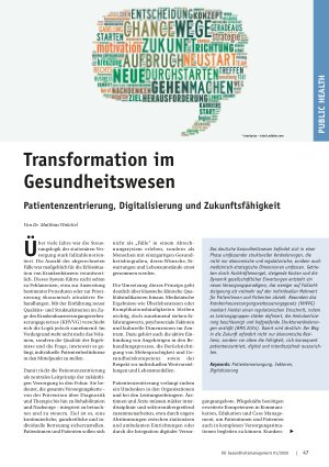 Vorschauseite 1: Transformation im Gesundheitswesen Patientenzentrierung, Digitalisierung und Zukunftsfähigkeit