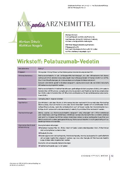 Vorschauseite 1: Wirkstoff: Polatuzumab-Vedotin