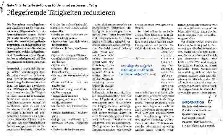 Vorschauseite 1: Pflegende Tätigkeiten reduzieren
