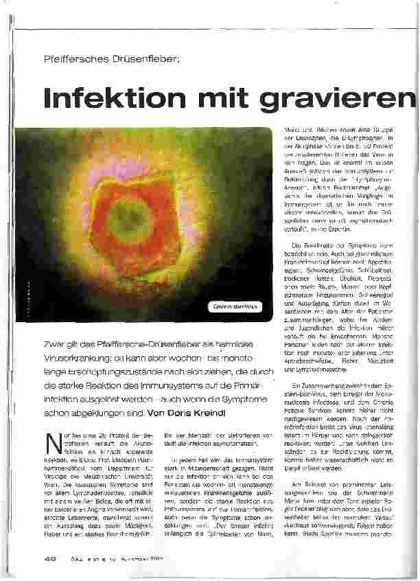 Vorschauseite 1: Infektion mit gravierenden Folgen