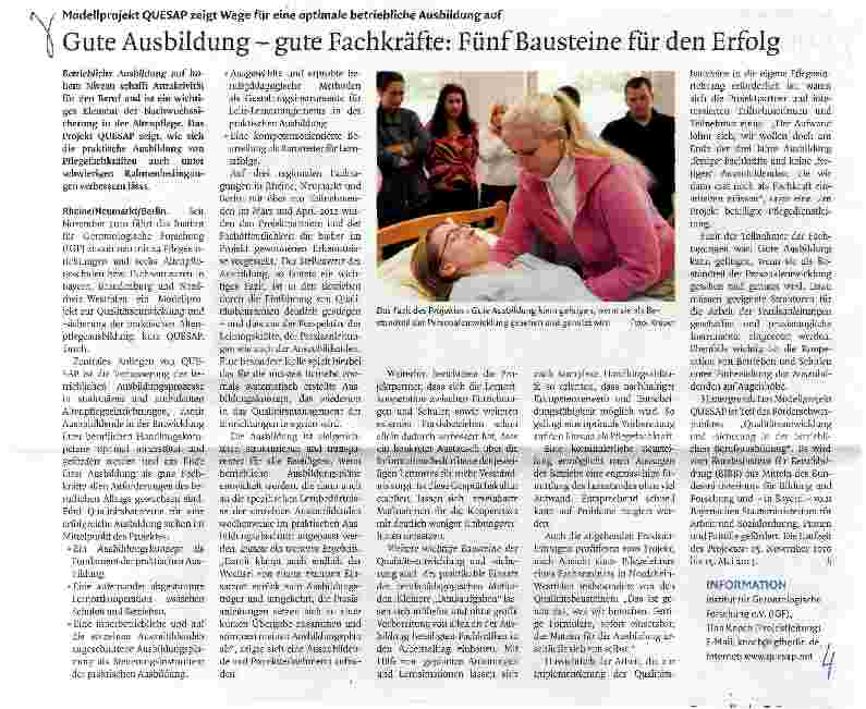 Vorschauseite 1: Gute Ausbildung - gute Fachkräfte: Fünf Bausteine für den Erfolg