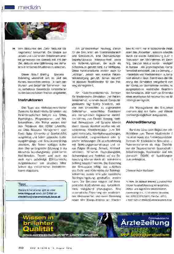 Vorschauseite 3: Simulation für mehr Patientensicherheit