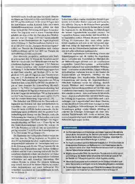 Vorschauseite 6: Therapiepotenzial intraokularer Steroid-Depotsysteme