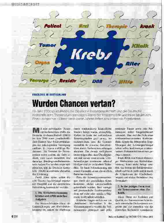 Vorschauseite 1: Wurden Chancen vertan?