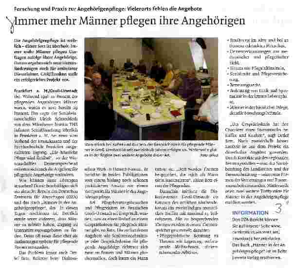 Vorschauseite 1: Immer mehr Männer pflegen ihre Angehörigen
