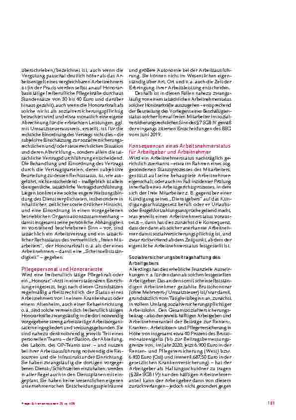Vorschauseite 4: Aktuelle arbeitsrechtliche Probleme bei der Scheinselbstständigkeit