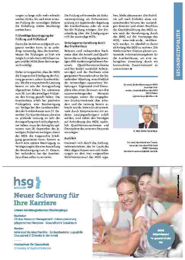 Vorschauseite 3: Strukturprüfungen im Krankenhaus: Ein Überblick über die Organisationsänderungen bei den Medizinischen Diensten
