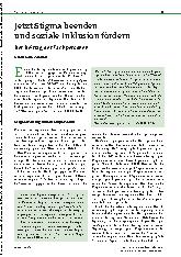 Vorschauseite 1: Jetzt Stigma beenden und soziale Inklusion fördern.