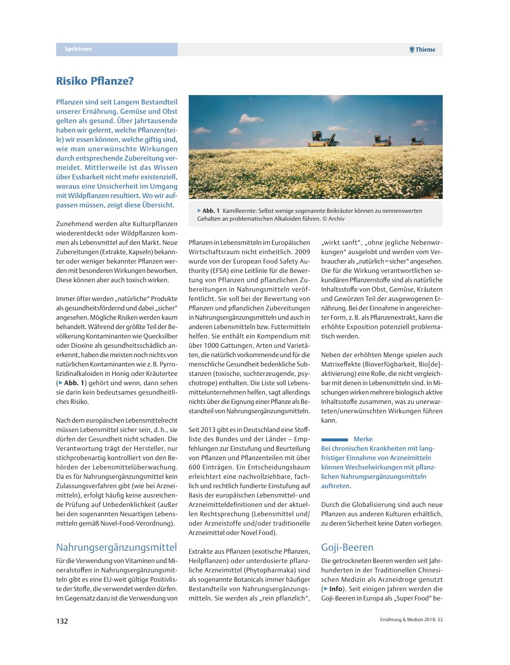Vorschauseite 1: Risiko Pflanze?