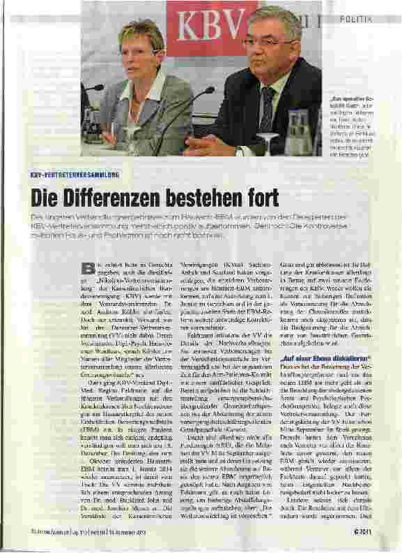 Vorschauseite 1: Die Differenzen bestehen fort