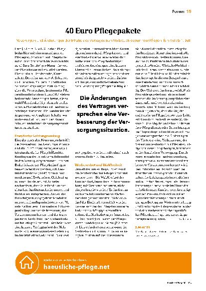 Vorschauseite 1: 40 Euro Pflegepakete