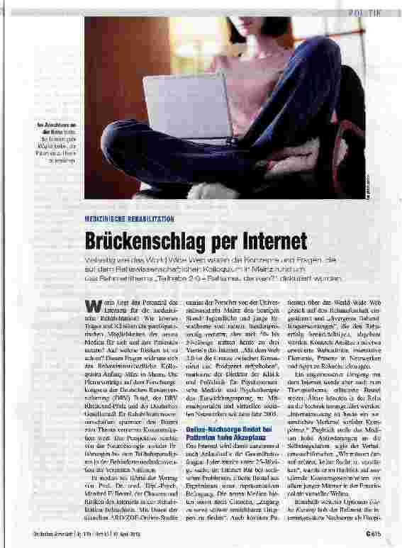 Vorschauseite 1: Brückenschlag per Internet