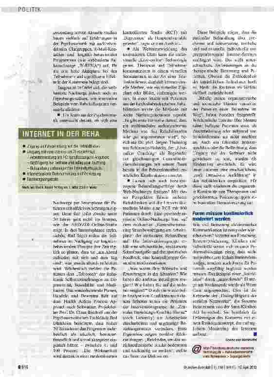 Vorschauseite 2: Brückenschlag per Internet
