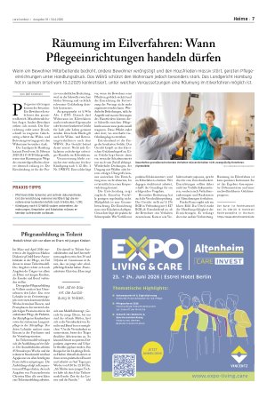 Vorschauseite 1: Räumung im Eilverfahren: Wann Pflegeeinrichtungen handeln dürfen