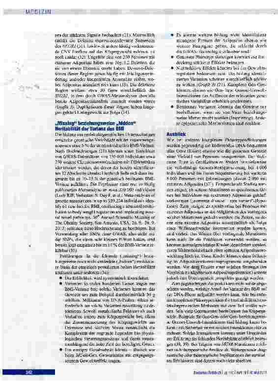 Vorschauseite 5: Molekulargenetische Aspekte der Körpergewichtsregulation