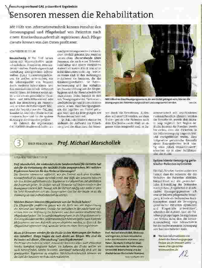 Vorschauseite 1: Sensoren messen die Rehabilitation