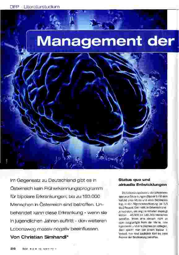 Vorschauseite 1: Management der Bipolaren Störungen