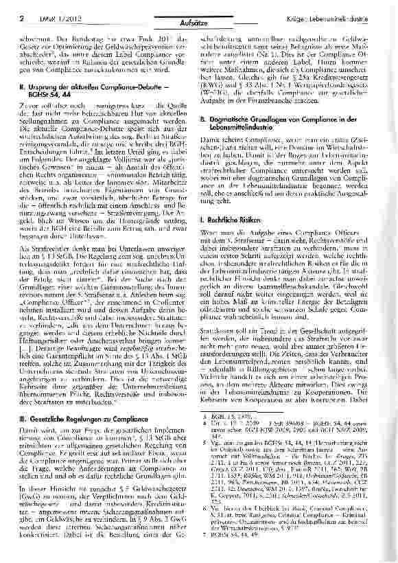 Vorschauseite 2: Strafrechtliche Compliance in der Lebensmittelindustrie