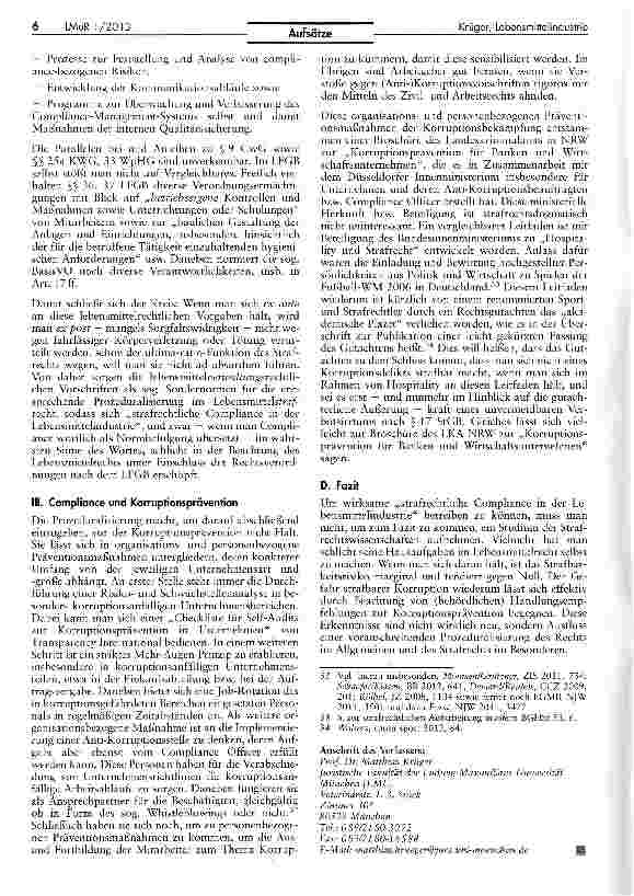 Vorschauseite 6: Strafrechtliche Compliance in der Lebensmittelindustrie