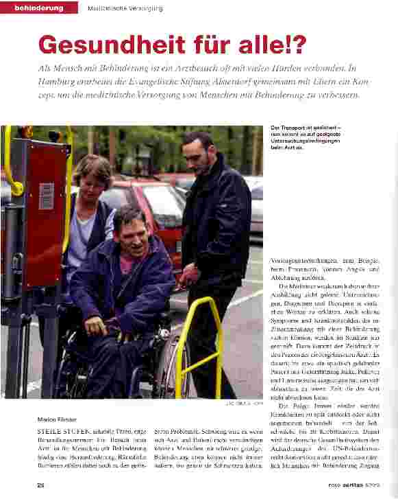 Vorschauseite 1: Gesundheit für alle!?